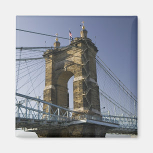 USA, Ohio, Cincinnati: Roebling-Hängebrücke 3 Magnet