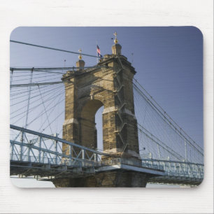USA, Ohio, Cincinnati: Roebling Hängebrücke 3 Mousepad