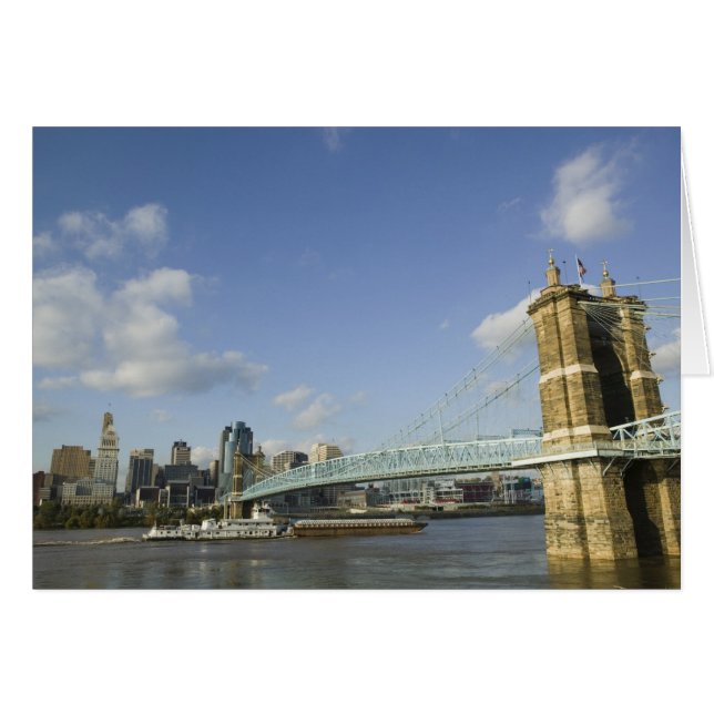 USA, Ohio, Cincinnati: Roebling Suspension 2 (Vorderseite (Horizontal))