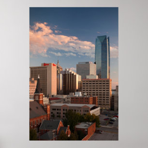 USA, Oklahoma, Oklahoma City, Elevated City Poster