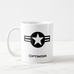 USA Optimismus schwarz Kaffeetasse