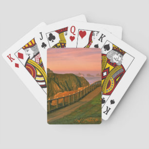 USA, Oregon, Bandon. Felsen auf dem Weg Spielkarten