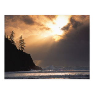 USA, Oregon, bei Oswald West State Park, Spät Fotodruck
