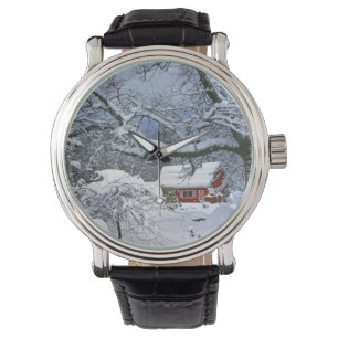 USA, Oregon, Clackamas County. Frischer Schnee Armbanduhr