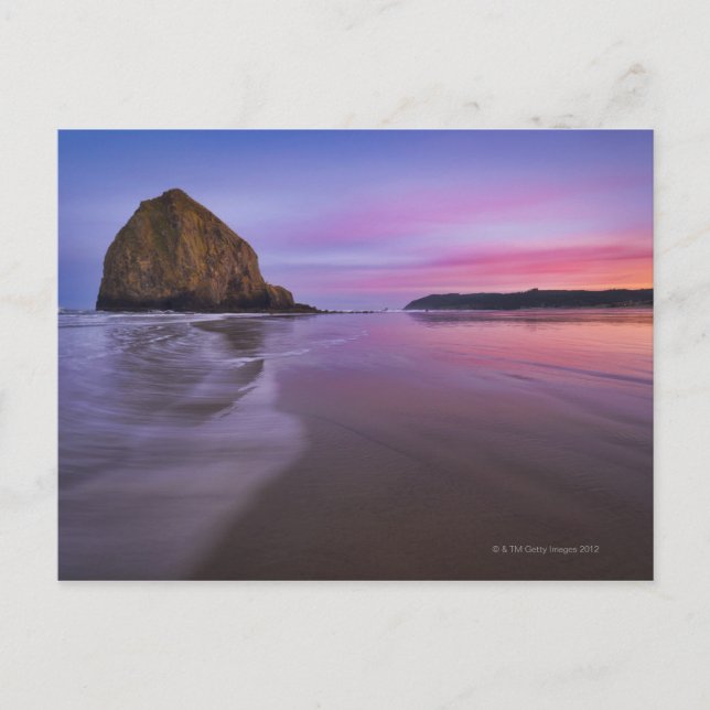 USA, Oregon, Clatsop Landkreis, Haystack Rock und Postkarte (Vorderseite)
