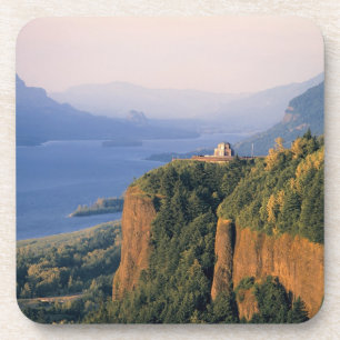 USA, Oregon, Columbia River. Sonnenuntergang bei C Getränkeuntersetzer