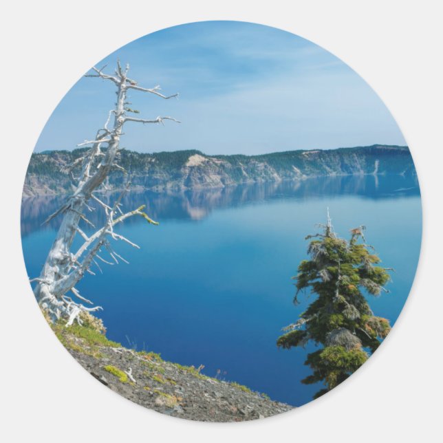 USA, Oregon, Crater Lake National Park 4 Runder Aufkleber (Vorderseite)