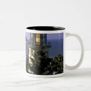 USA, Oregon, Florence. Leuchtturm Heceta Head Zweifarbige Tasse