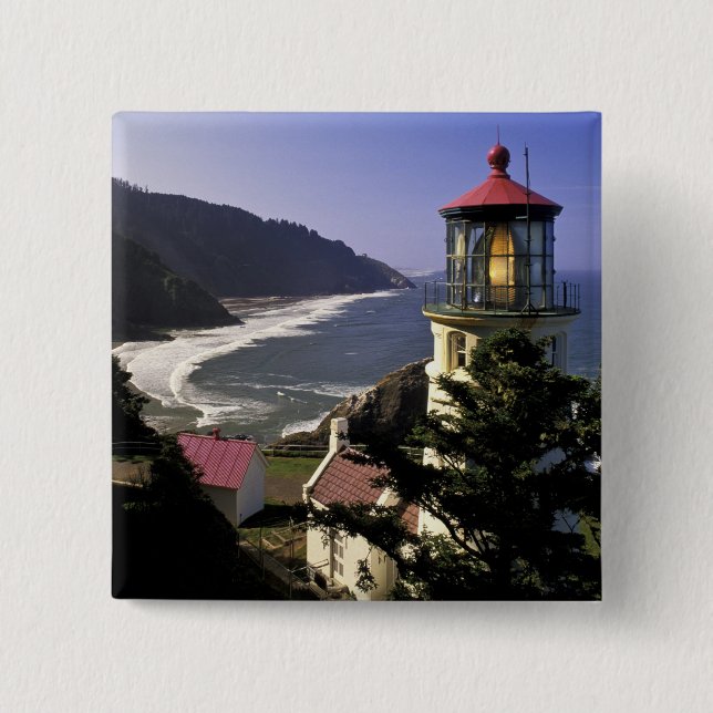USA, Oregon, Florenz. Heceta Head Lighthouse Button (Vorderseite)