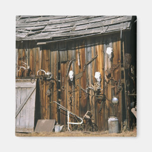 USA, Oregon, Harney County. Alte Pferdestall Magnet