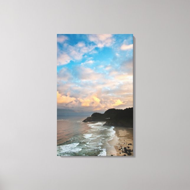 USA, Oregon Heceta Head Lighthouse am Morgen Leinwanddruck (Vorderseite)