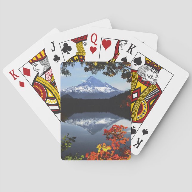 USA, Oregon, Hood National Forest. Spielkarten (Rückseite)