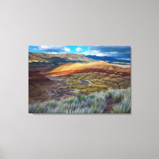 USA, Oregon Landschaft der bemalten Hügel Leinwanddruck (Vorderseite)