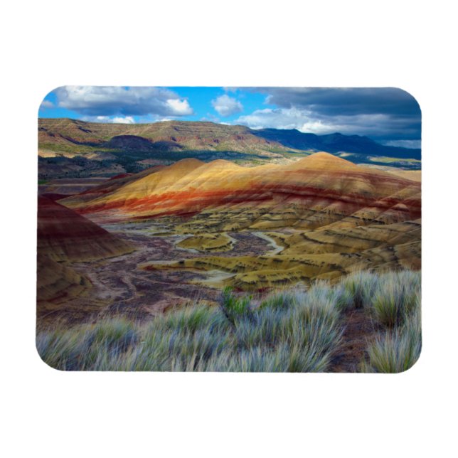 USA, Oregon Landschaft der bemalten Hügel Magnet (Horizontal)