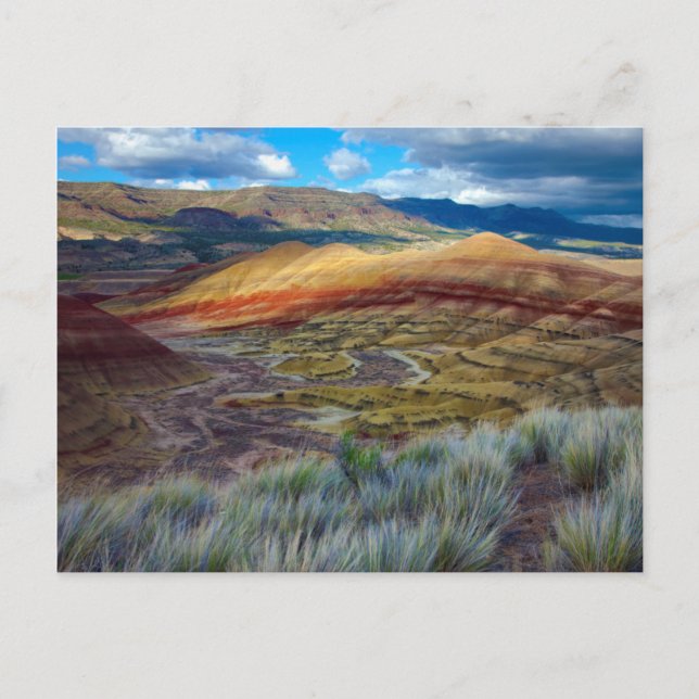 USA, Oregon Landschaft der bemalten Hügel Postkarte (Vorderseite)