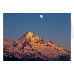 USA, Oregon, Mt Hood. Sunset schafft Alpengänger