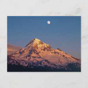 USA, Oregon, Mt Hood. Sunset schafft Alpengänger Postkarte