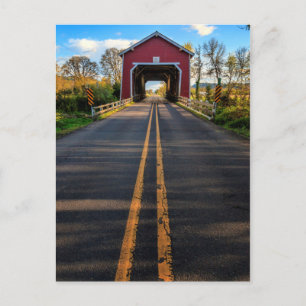 USA, Oregon, Scio, Shimanek Bridge 2 Postkarte