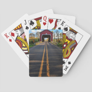 USA, Oregon, Scio, Shimanek-Brücke 2 Spielkarten