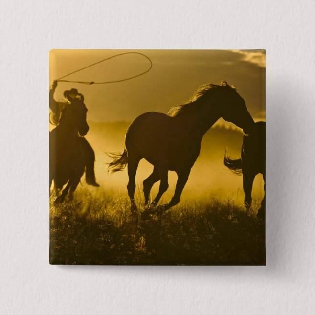 USA, Oregon, Seneca, Ponderosa Ranch. Button (Vorderseite)