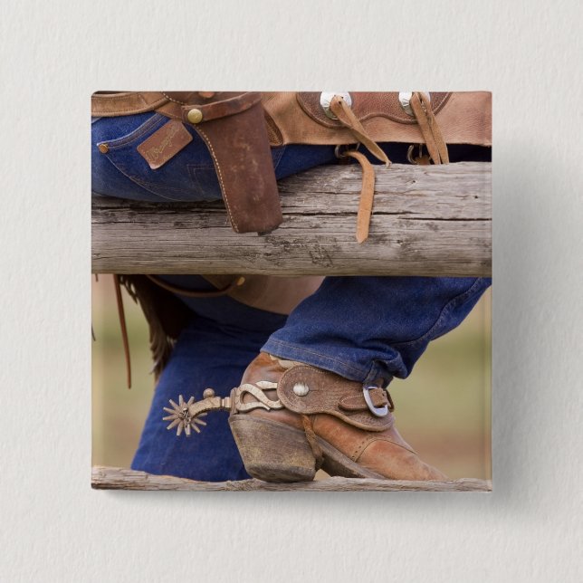 USA, Oregon, Seneca, Ponderosa Ranch. Cowboy Button (Vorderseite)