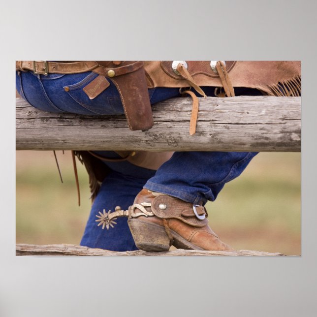 USA, Oregon, Seneca, Ponderosa Ranch. Cowboy Poster (Vorne)