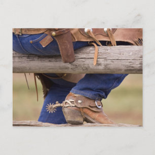 USA, Oregon, Seneca, Ponderosa Ranch. Cowboy Postkarte