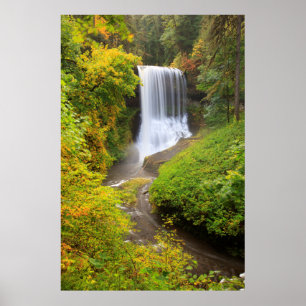 USA, Oregon, Silver Falls Staat Park 3 Poster