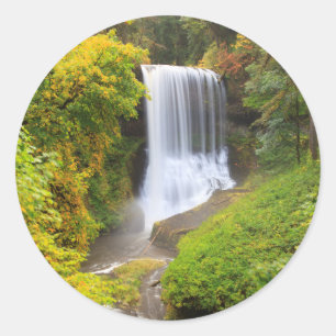 USA, Oregon, Silver Falls Staat Park 3 Runder Aufkleber