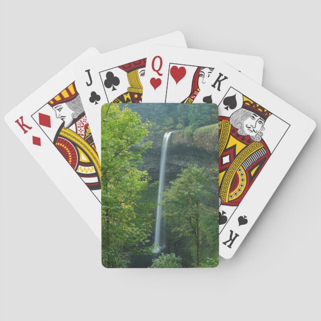 USA, Oregon, Silver Falls Staat Park Spielkarten (Rückseite)