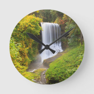USA, Oregon, Silver Falls State Park 3 Runde Wanduhr