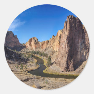 USA, Oregon, Smith Rock Staat Park Runder Aufkleber