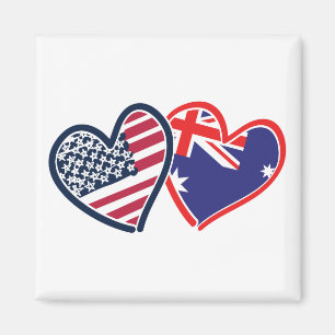 USA - Österreich-Liebe Magnet