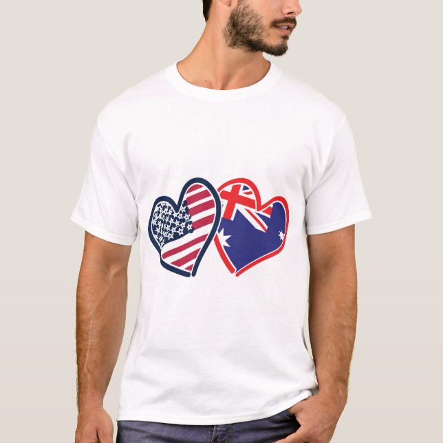 USA - Österreich-Liebe T-Shirt (Vorderseite)