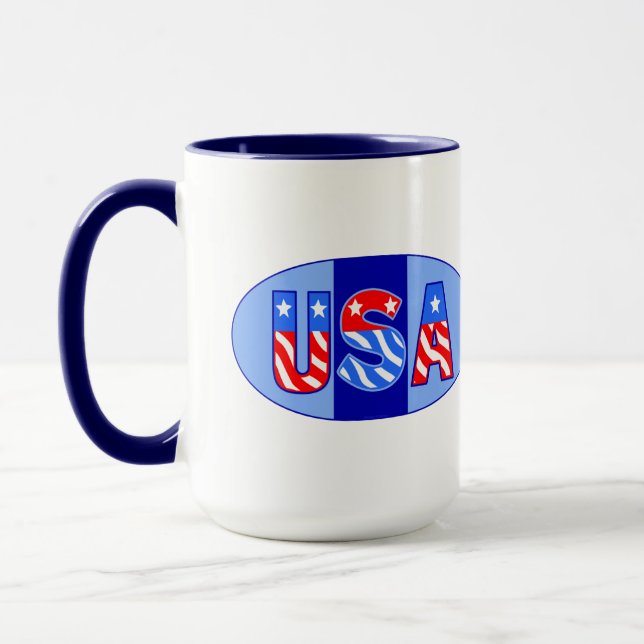 USA Oval Coffee Tasse (Links)