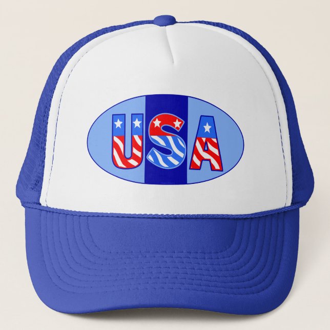 USA Oval Truckerkappe (Vorderseite)