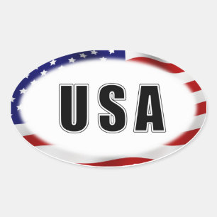 USA OVALER AUFKLEBER