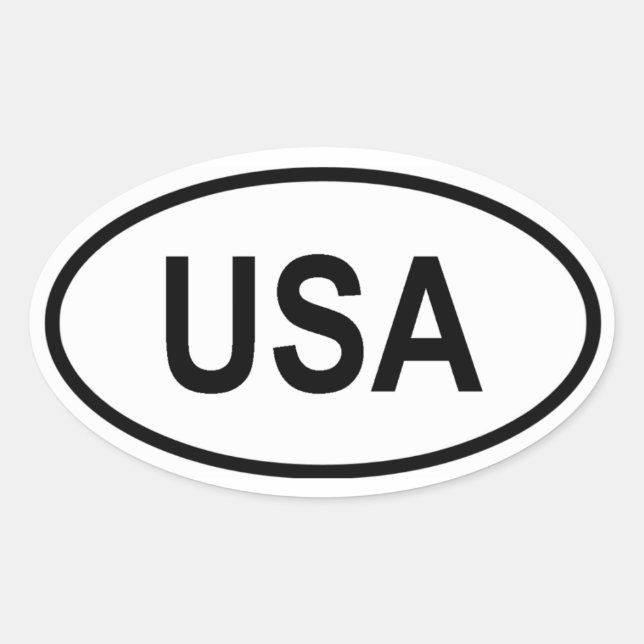 USA OVALER AUFKLEBER (Vorderseite)