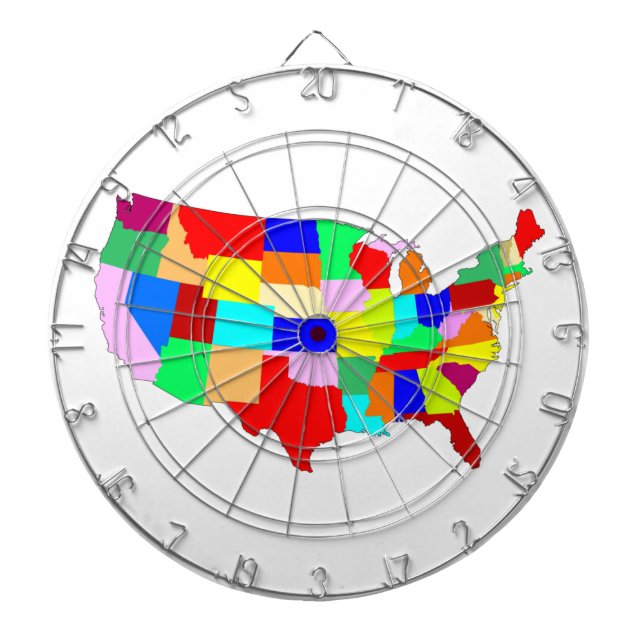 USA Patchwork-Karte Dartscheibe (vorne)