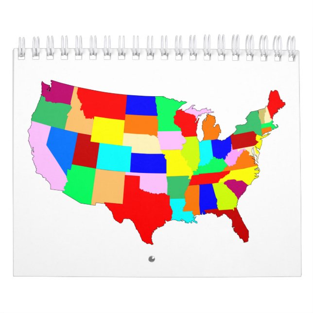 USA Patchwork-Karte Kalender (Titelbild)
