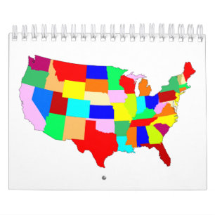 USA Patchwork-Karte Kalender