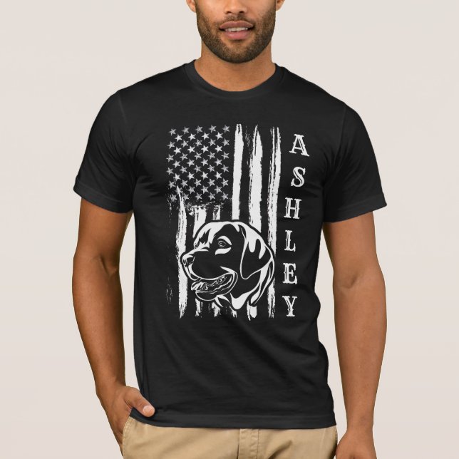 USA Patriot Labrador Retriever Dog US Pet T-Shirt (Vorderseite)