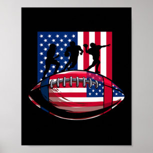 Usa Patriot Oder American Football 4. Juli Ameri Poster