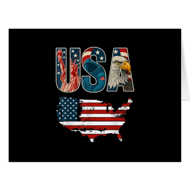 USA Patriotic 4. Juli America Flaggenfreiheit (Vorderseite (Horizontal))