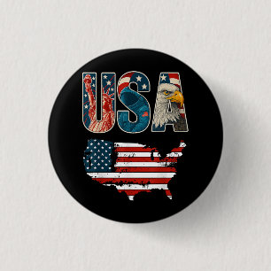 USA Patriotic 4. Juli America Flaggenfreiheit Button