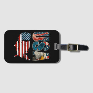 USA Patriotic 4. Juli America Flaggenfreiheit Gepäckanhänger
