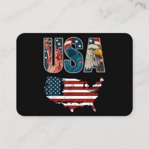 USA Patriotic 4. Juli America Flaggenfreiheit Visitenkarte