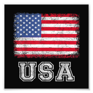 USA Patriotic American Flag for Men Women Kids Boy Fotodruck