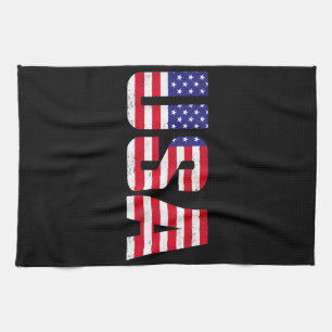 USA Patriotic American Flag for Men Women Kids Boy Geschirrtuch