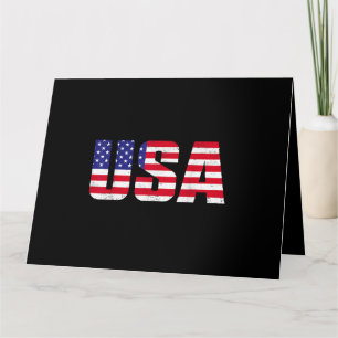 USA Patriotic American Flag for Men Women Kids Boy Karte